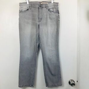 DKNY Light Gray Wash  Denim Straight Leg Ankle/Cropped Jeans- Size 14